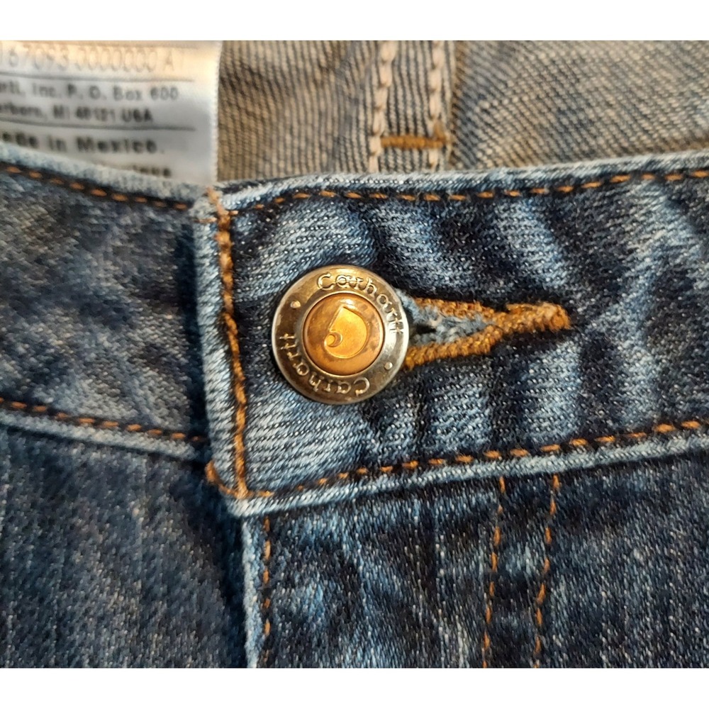 Carhartt Womens Discontinued Curvy Fit Mid-Rise Bootcut Jeans Size 12 #WB014VTB❤ - Picture 5 of 11
